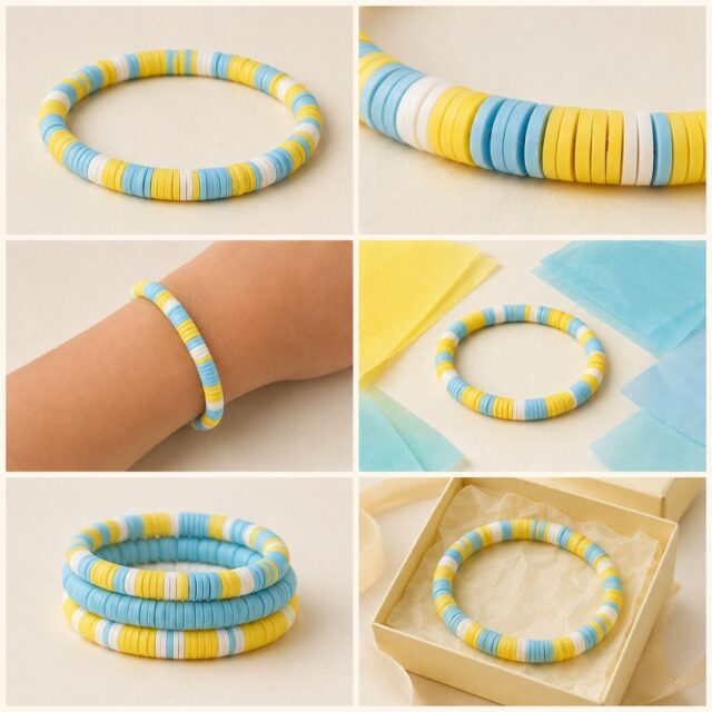 Lemonade Loop bracelet shown in six colorful styled scenes